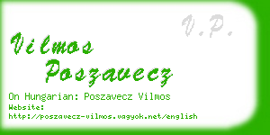 vilmos poszavecz business card